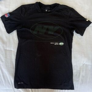 New York Jets Nike On-Field Apparel Black Dri-Fit Logo T-Shirt